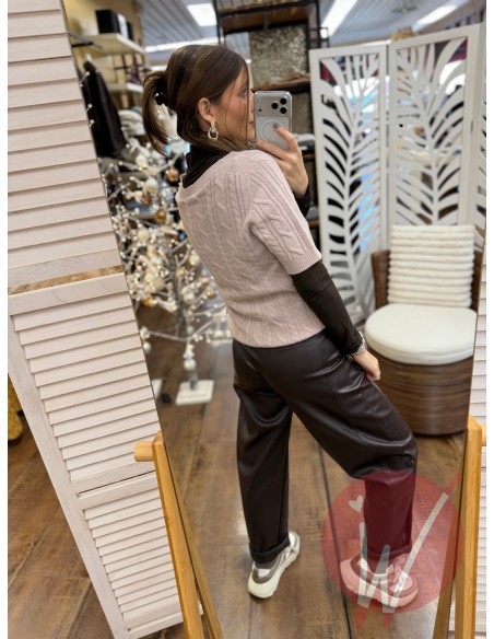 Pull Treccia Anne Cipria