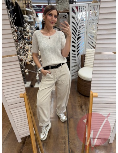 Pull Treccia Anne Panna