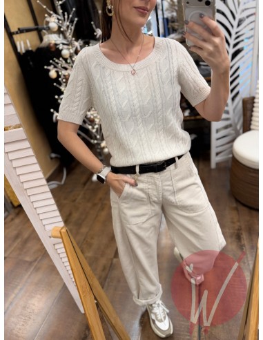 Pull Treccia Anne Panna