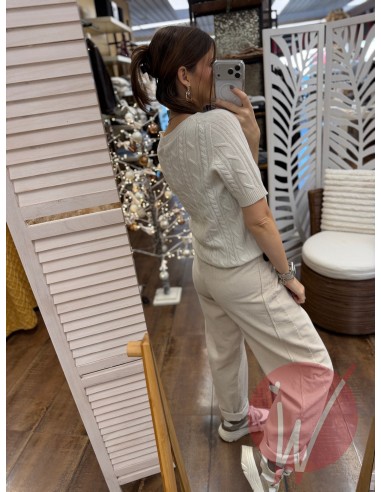 Pull Treccia Anne Panna