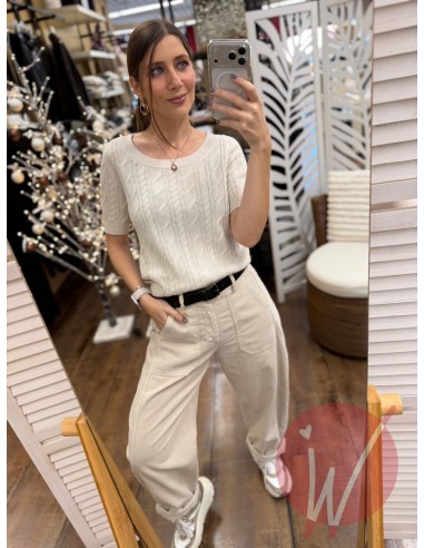 Pull Treccia Anne Panna