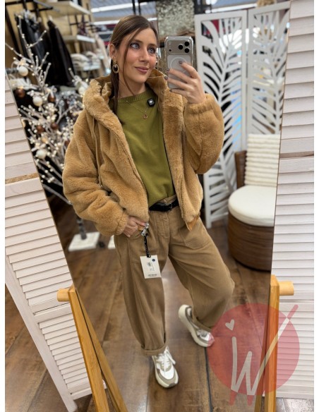 Ecopelliccia Corta Aura Cammello - HAVE ONE