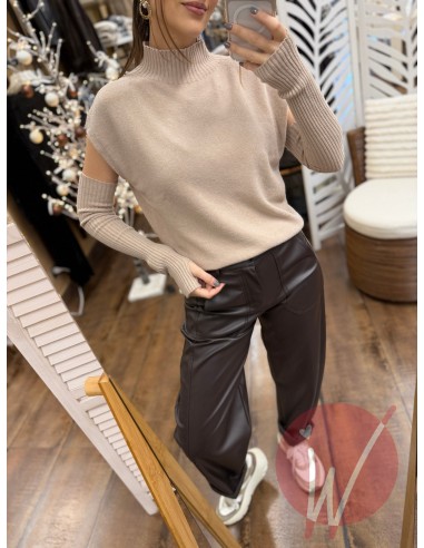 Maglia Manicotti Gwen Beige