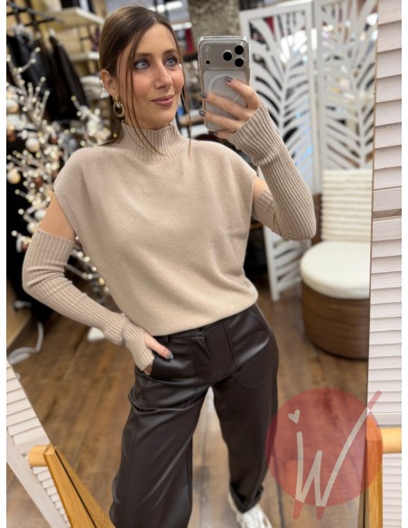 Maglia Manicotti Gwen Beige