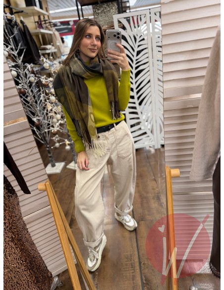 Pantalone Boston Velluto Panna