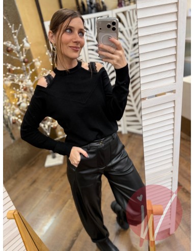 Maglia Scarlett CutOut Nero