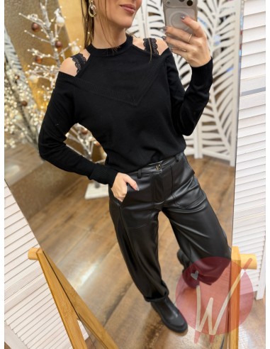 Maglia Scarlett CutOut Nero