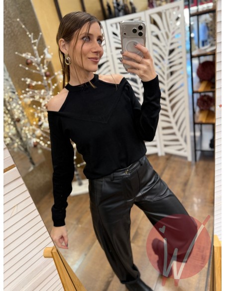 Maglia Scarlett CutOut Nero