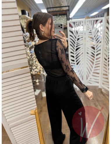 Top Pizzo Elodie Nero