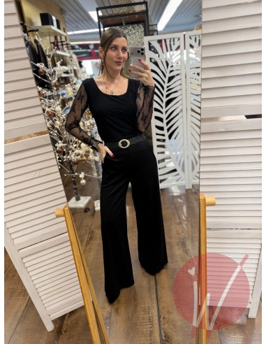 Pantalone Palazzo Paris Nero