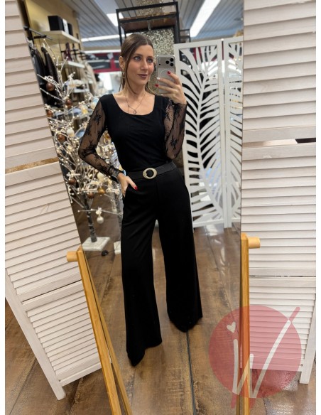 Pantalone Palazzo Paris Nero