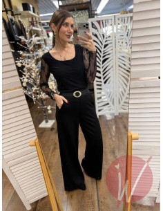 Pantalone Palazzo Paris Nero 2