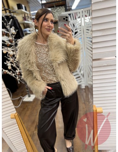 Top Paillettes Thalia Oro