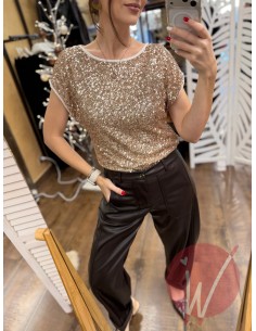 Top Paillettes Thalia Oro 2