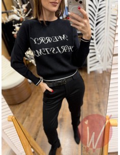 Maglia Merry Christmas Nero 2