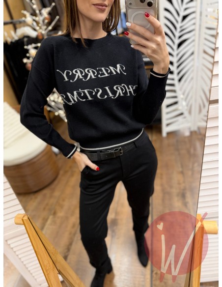 Maglia Merry Christmas Nero