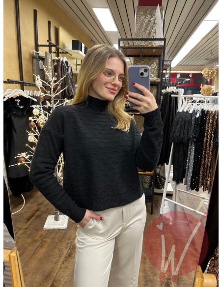 Lupetto Onde Hannah Nero