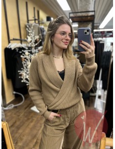 Maglia Incrocio Anita Cammello