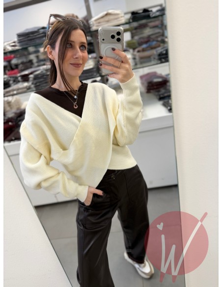 Maglia Incrocio Nora Burro