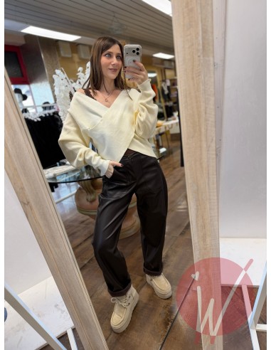 Maglia Incrocio Nora Burro