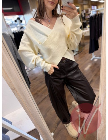 Maglia Incrocio Nora Burro