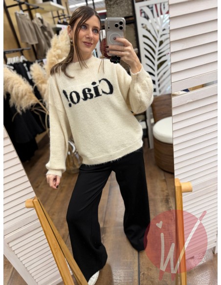 Pantalone Palazzo Paris Nero