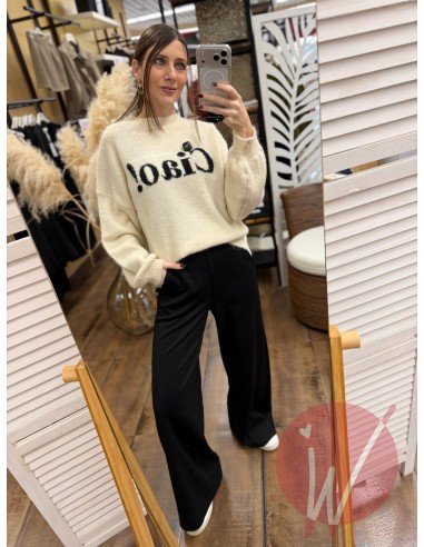 Pantalone Palazzo Paris Nero