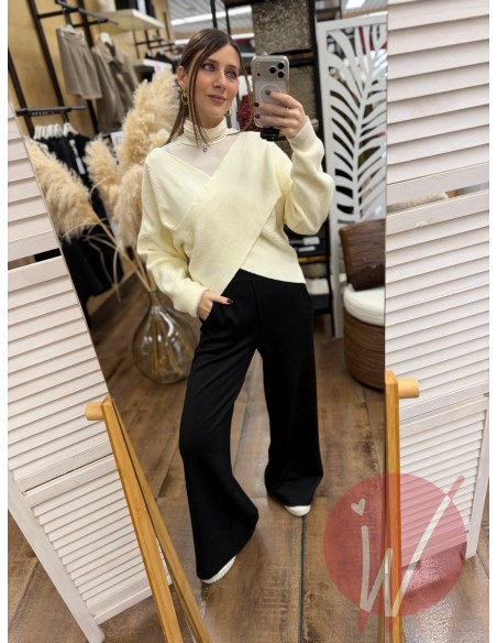 Pantalone Palazzo Paris Nero