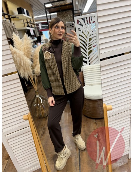 Bomber Rose Verde Militare