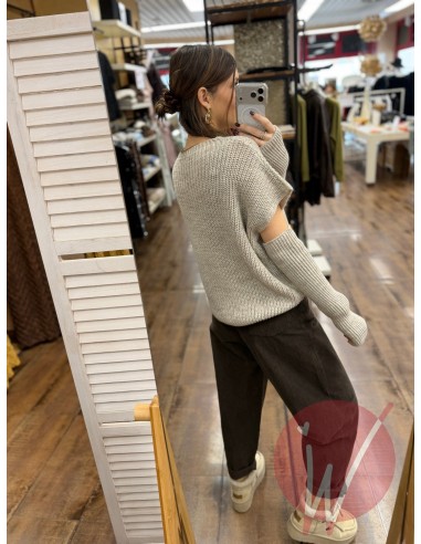 Pull Manicotti Marta Beige