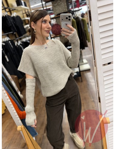 Pull Manicotti Marta Beige