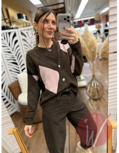 Cardigan Corto Rombi Moro 2