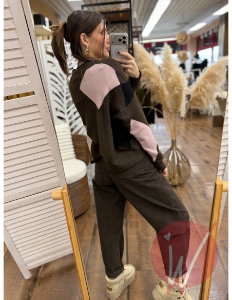 Cardigan Corto Rombi Moro