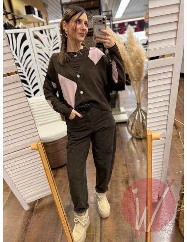 Cardigan Corto Rombi Moro