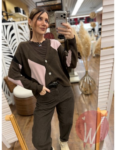 Cardigan Corto Rombi Moro