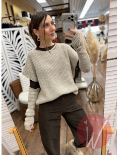 Pull Manicotti Marta Beige 2