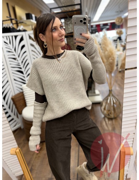 Pull Manicotti Marta Beige