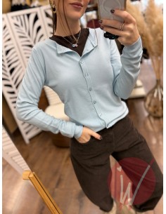 Cardigan Slim Sky 2