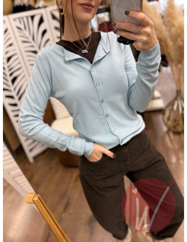 Cardigan Slim Sky