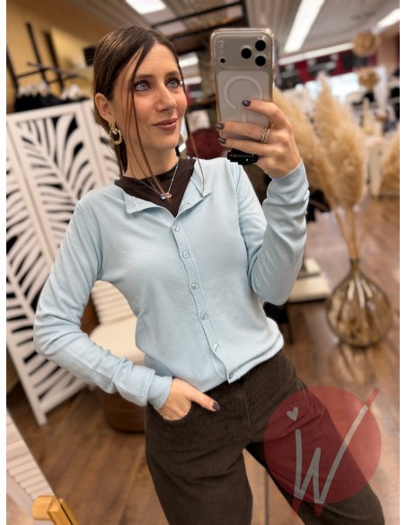 Cardigan Slim Sky