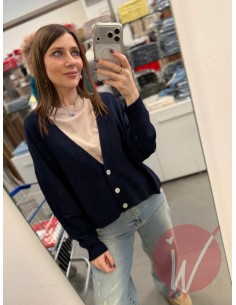 Cardigan Corto Aurora Blu