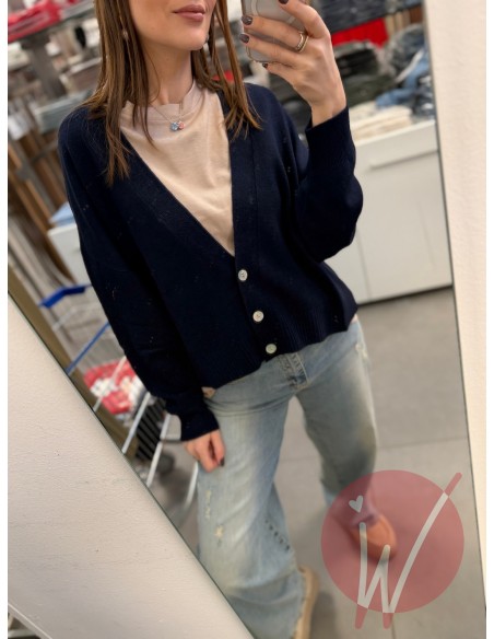 Cardigan Corto Aurora Blu