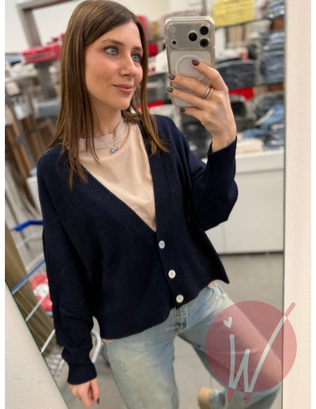 Cardigan Corto Aurora Blu