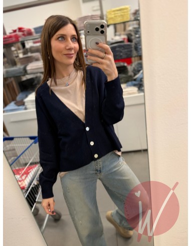 Cardigan Corto Aurora Blu