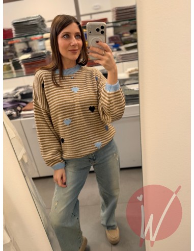 Pull Righe Lucy Cammello