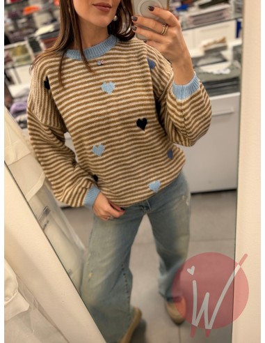 Pull Righe Lucy Cammello