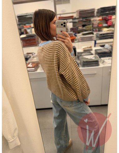 Pull Righe Lucy Cammello