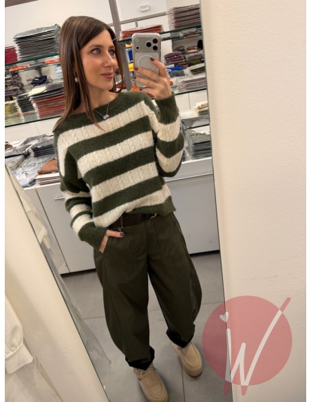 Pantalone Boston Ecopelle Militare