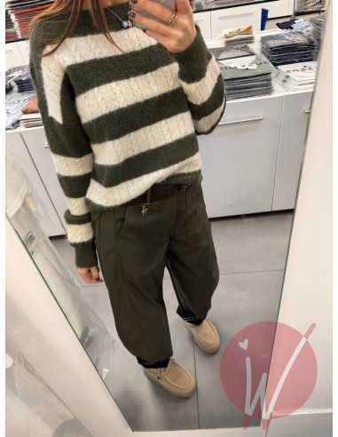 Pantalone Boston Ecopelle Militare