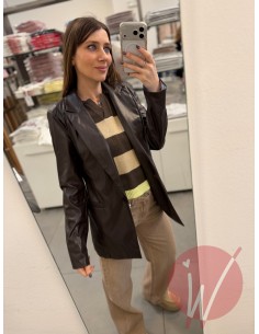 Giacca Ecopelle Hanoi Moro